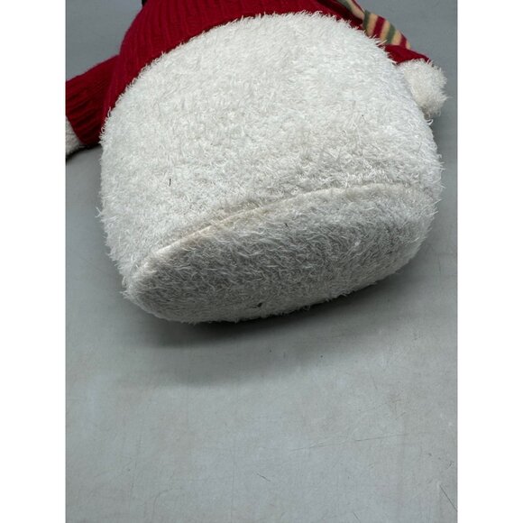 JCPenney Christmas Winter Plush Snowman Door Stop black top Hats 18" Scarf READ - Picture 8 of 9